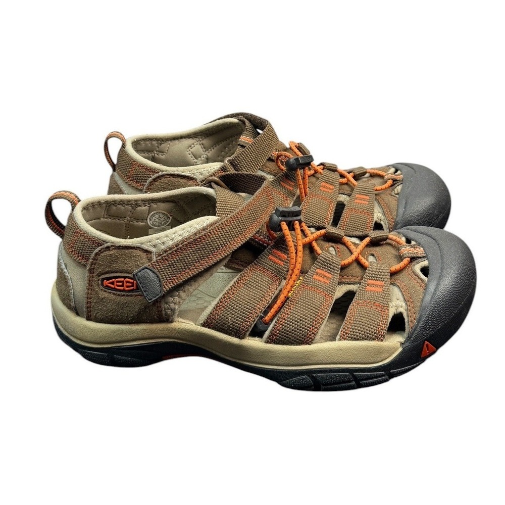 Keen Newport H2 Sandal Kids 5 Brown Orange Hiking Trail Water Sport 1018276